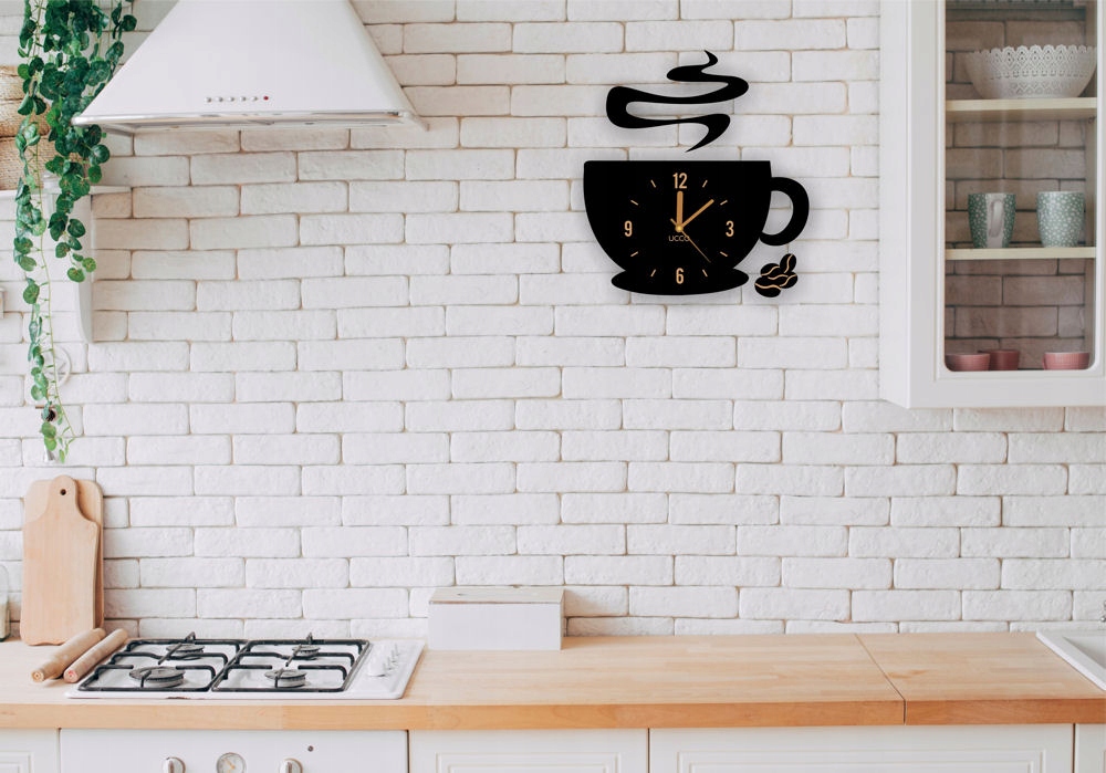 Zegar ścienny kuchni Filiżanka kawa coffee ELC-002 Typ ścienny