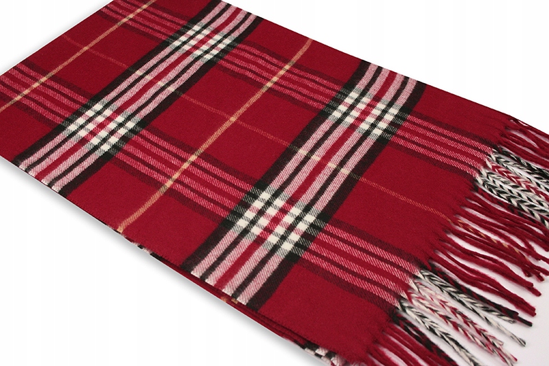 Czerwony Męski Szalik V.Fraas Cashmink Marka inna