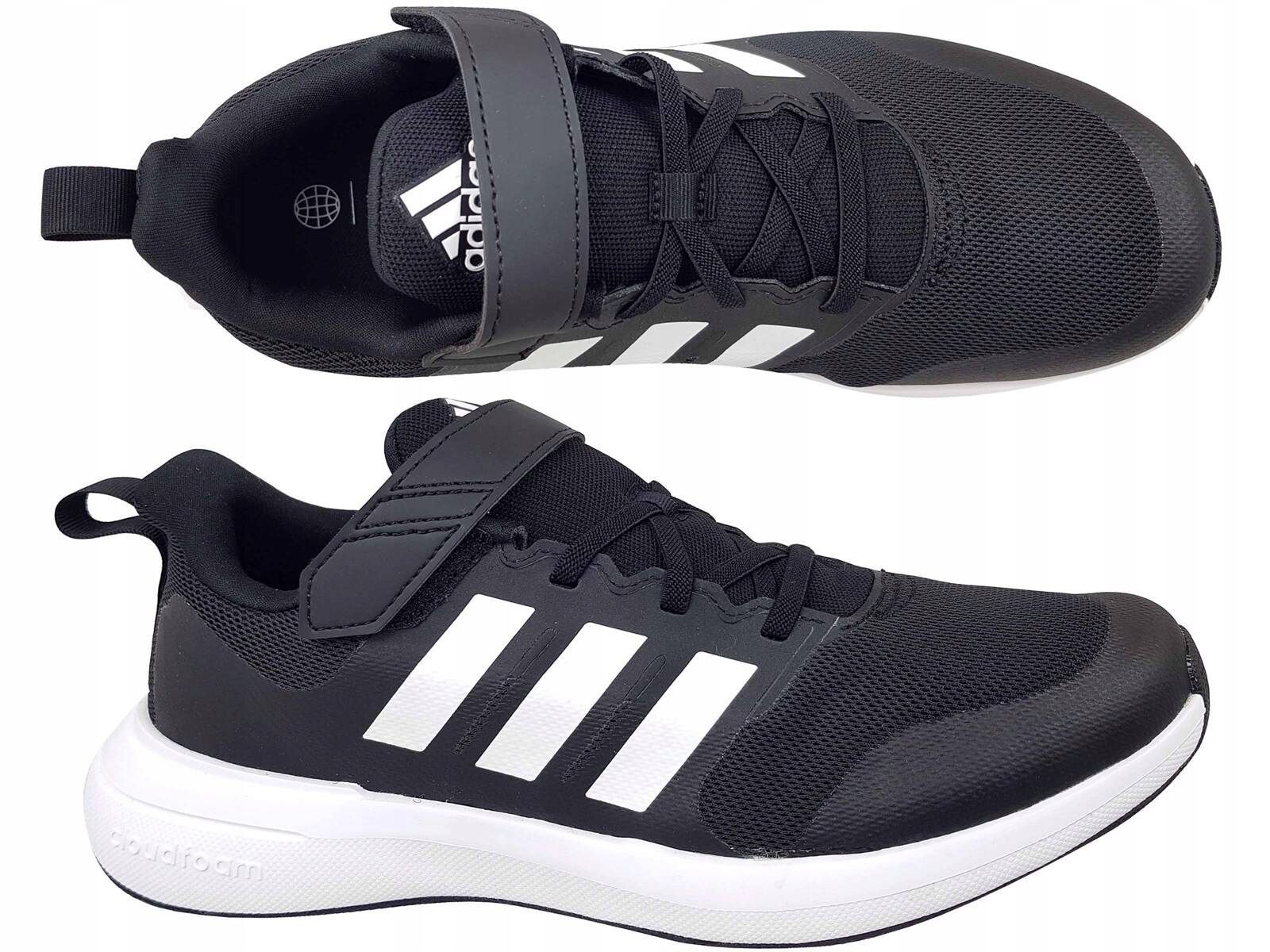 Adidas Fortarun IG5387 Buty Czarne Na Rzep Gumka