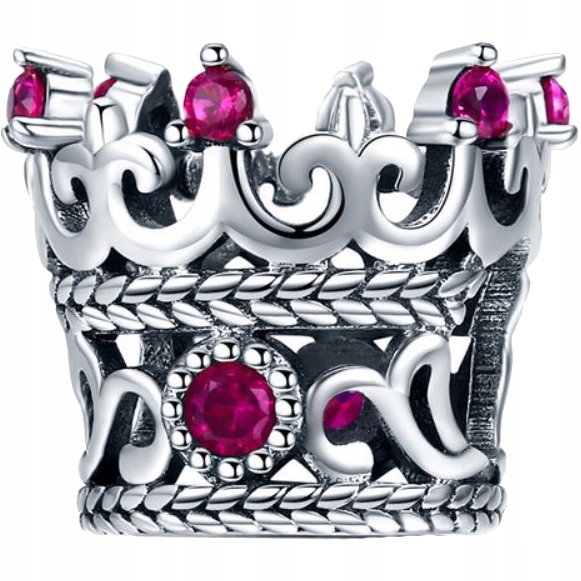 

Charms srebro 925 Korona zawieszka koralik