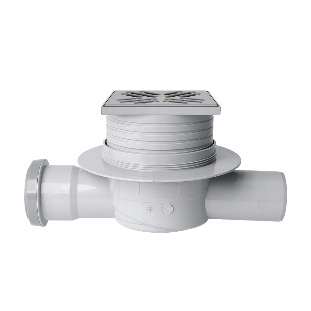 Průchozí odpadní mřížka Rošt nerezová ocel Proti zápachu sifon suchý