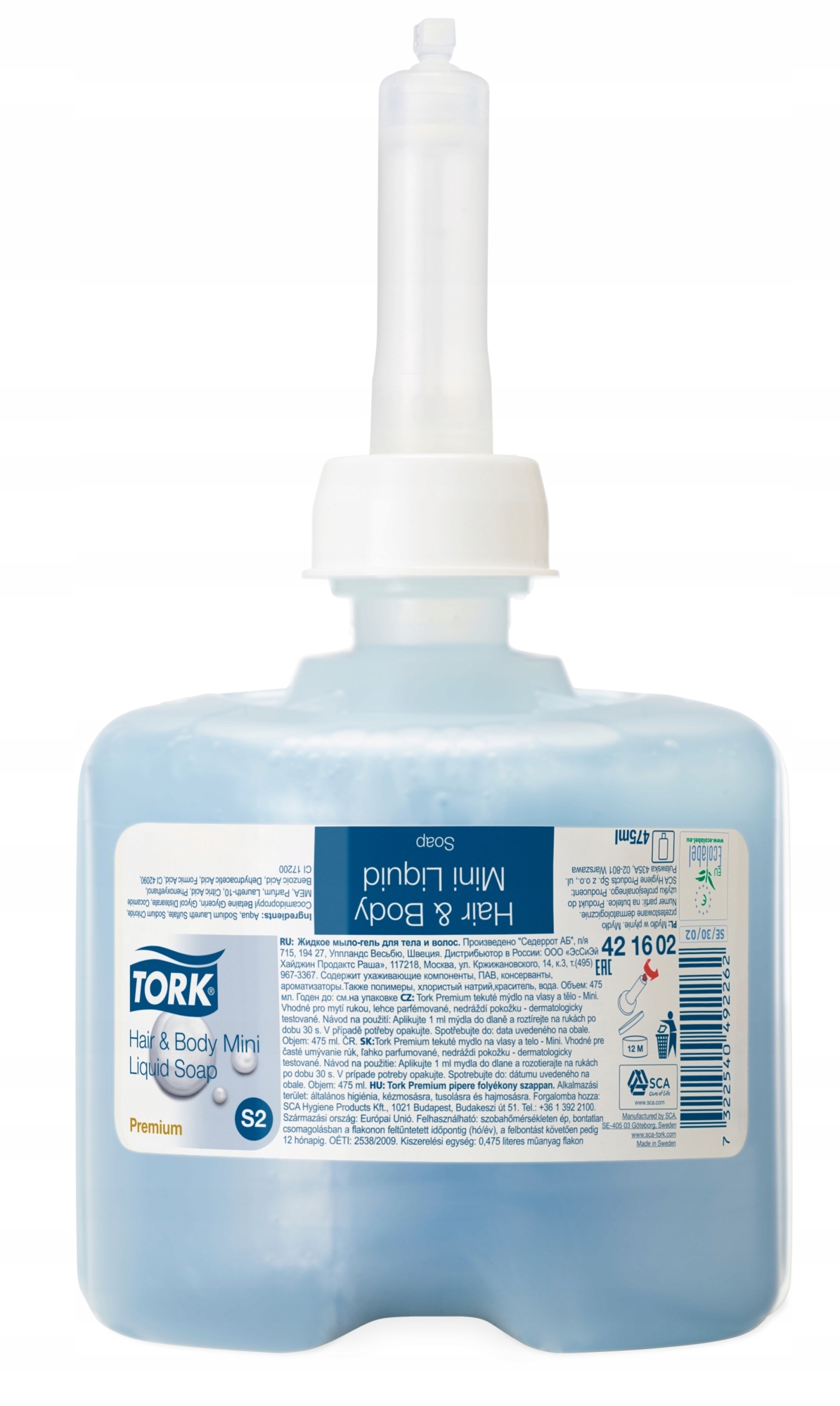 

Mydło S2 Tork 420602 Blue Head&body 475ml 1/8