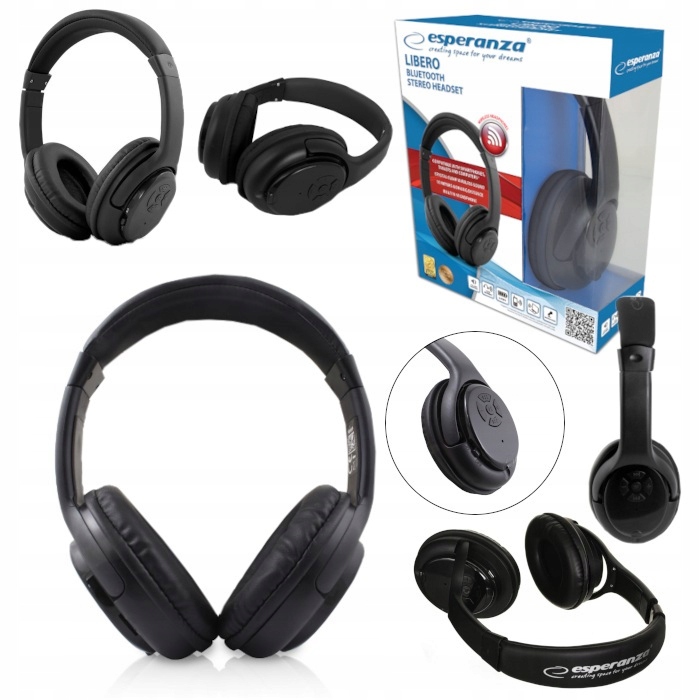 

Słuchawki Bezprzewodowe Nauszne Bluetooth Mikrofon