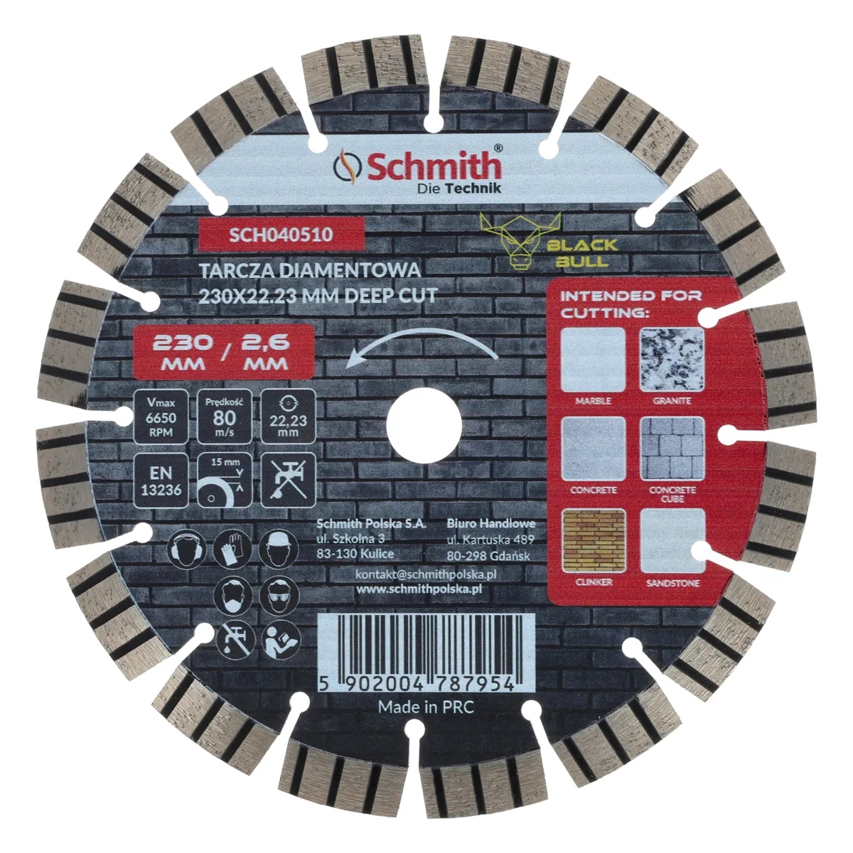 Diamantový kotouč Deep Cut 230x2,6 mm Black Bull Schmith