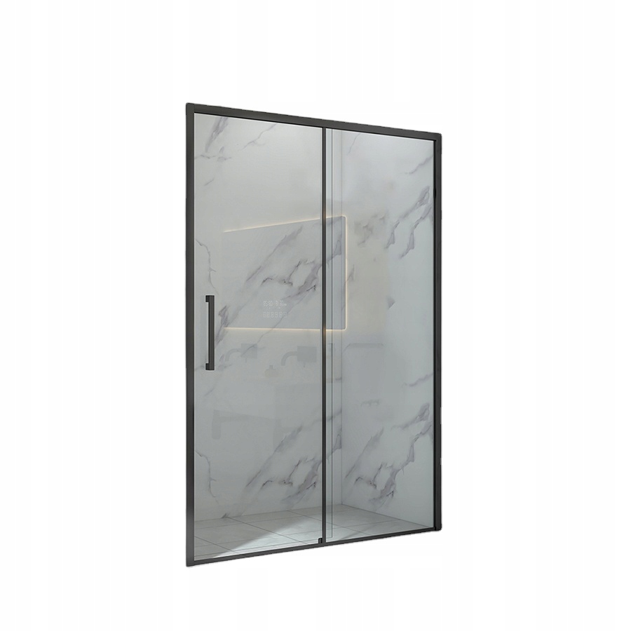 Sprchové dveře 120 cm do výklenku Indes Kleo černé EasyClean