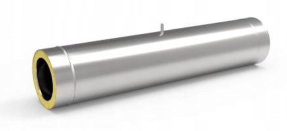 Kd Trubka s měřícím hrdlem fi 140 1 m 0,5 mm komínová vložka