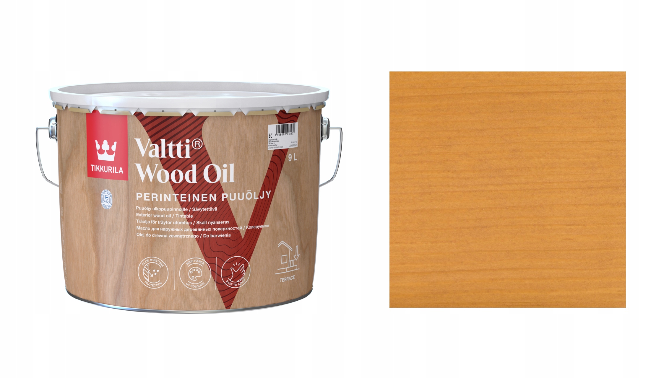 Tikkurila Valtti Wood Oil 9L 5051 Pihka Olej Rozpuszczalnikowy Ochronny