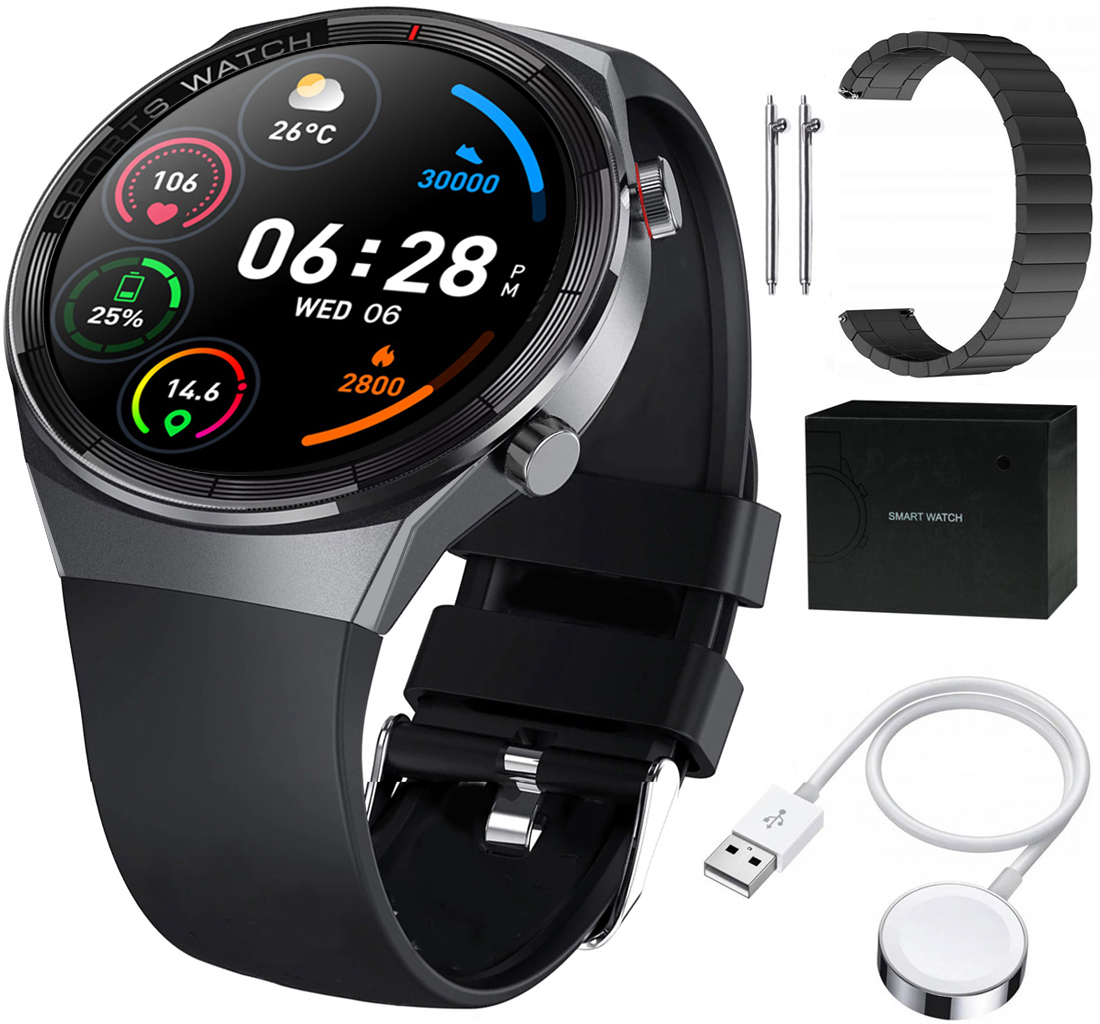 Zegarek SmartWatch Męski NFC INDUKCJA ROZMOWY EKG Sklep, Opinie, Cena