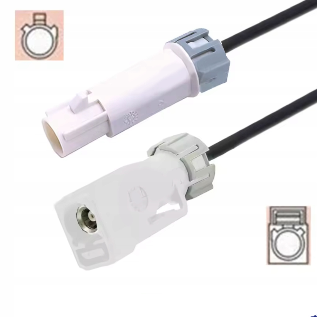 Kabel Fakra B gniazdo wtyk Waterproof RG174 2m