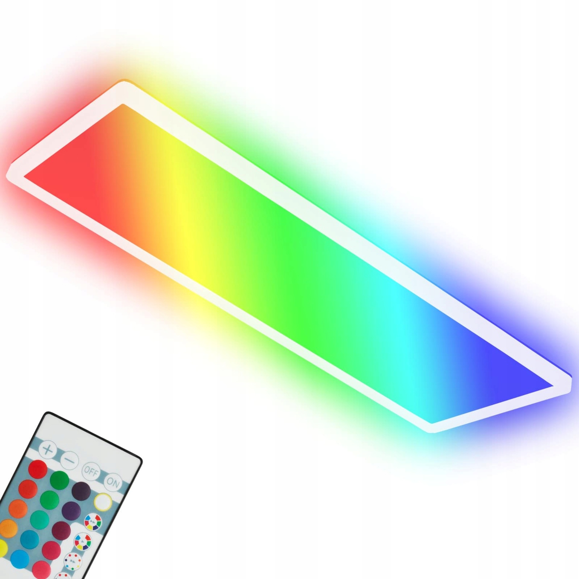 Ultraplochý Led panel Briloner 42cm Rgb/w, 22W, 3000lm biely, diaľkové ovláda