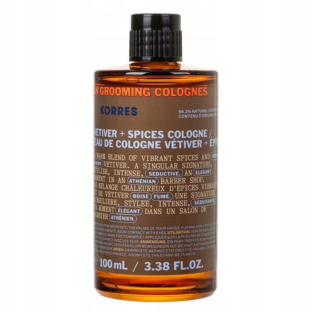 Korres Athenian Grooming Vetiver Spices kolínská voda 100 ml