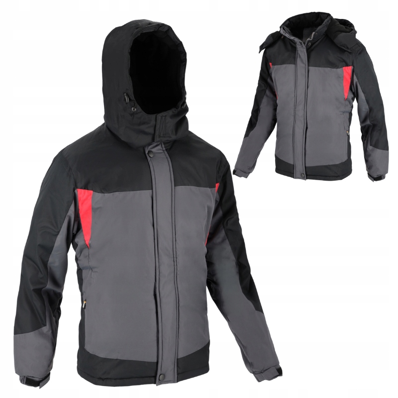 Pánská Zimní Zateplená pracovní bunda s kapucí Voděodolná Teplá vel. 2XL