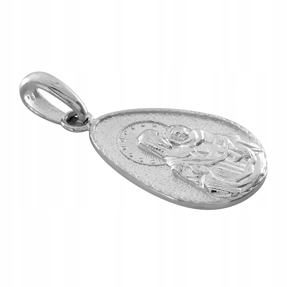 SREBRNY MEDALIK Z MATKĄ BOSKĄ Z DZIECIĄTKIEM DUŻY Marka Medalikowo