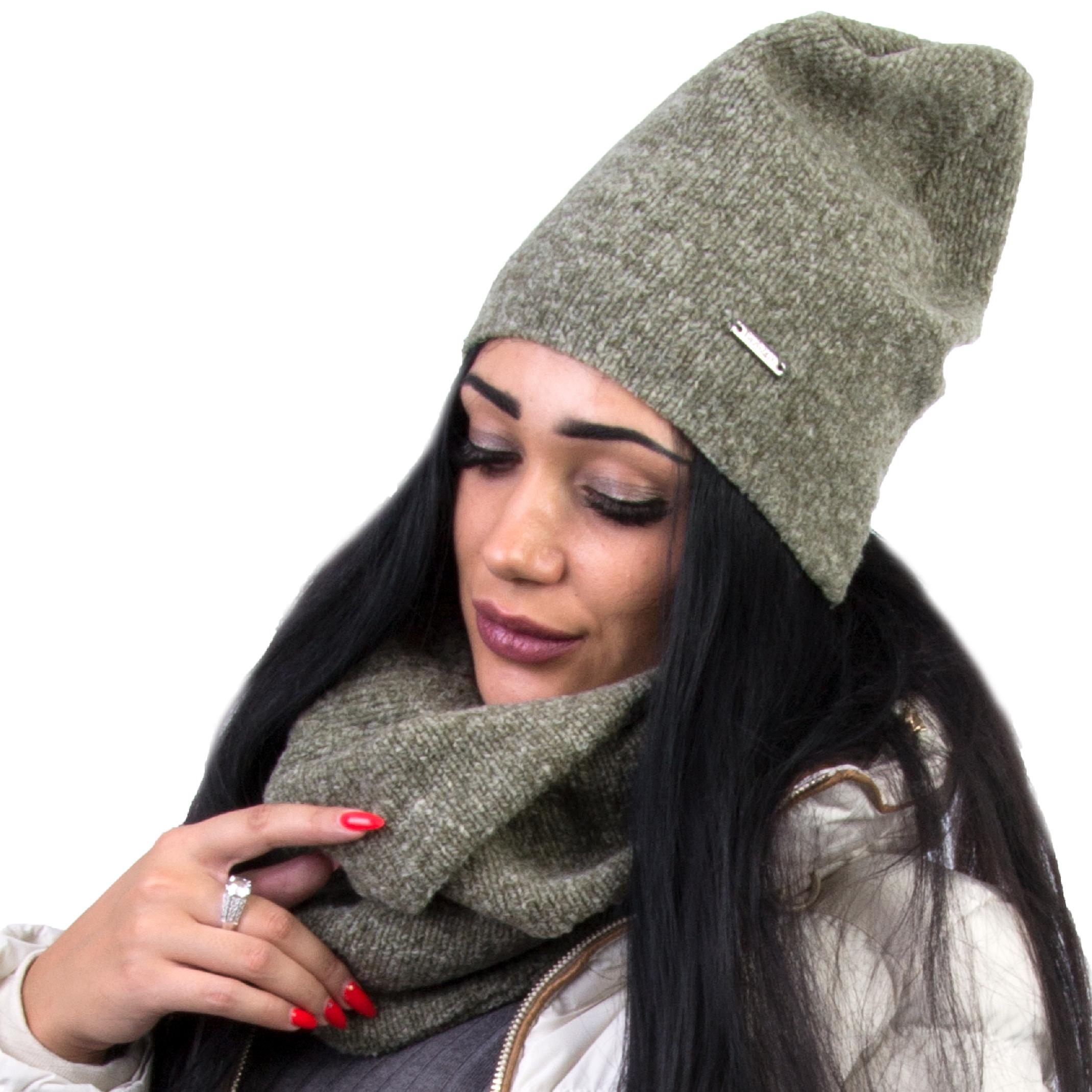 

C166 Komplet Zimowa Czapka Z Kominem Z Polaru