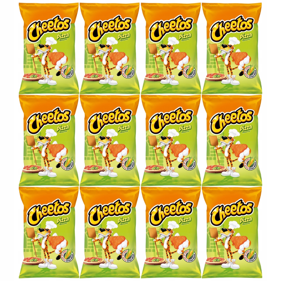 Levně Cheetos Kukuřičné křupky s příchutí pizzy 85 g x 12 kusů
