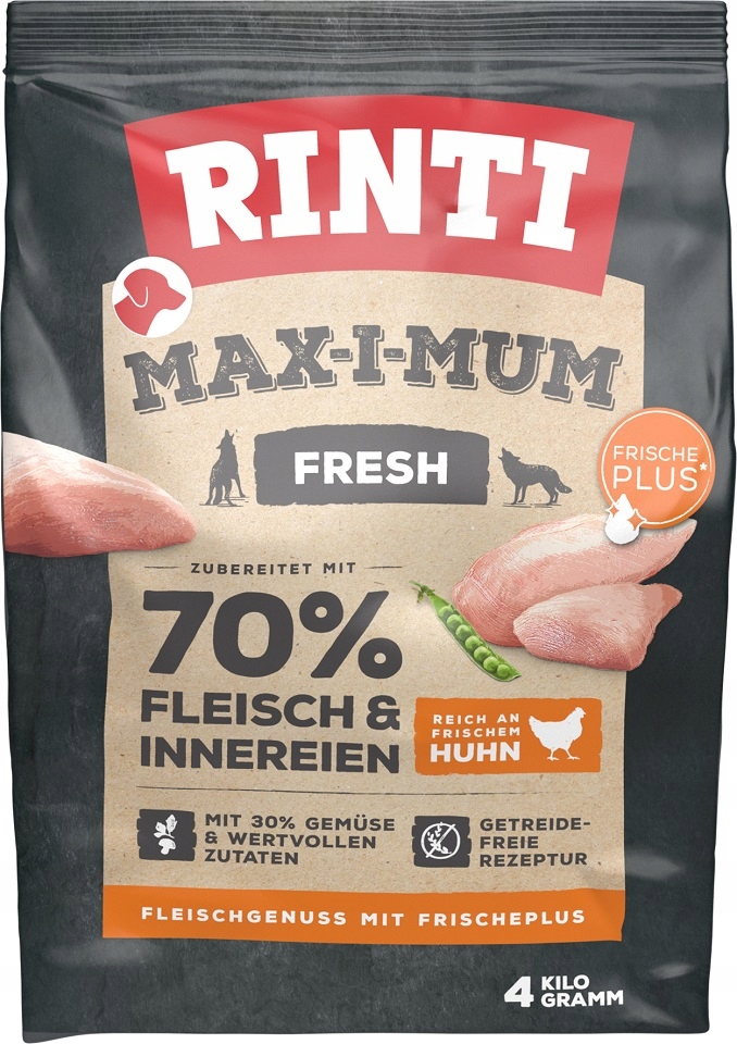 Rinti Max-i-mum Suché krmivo s kuřecím masem 4 kg