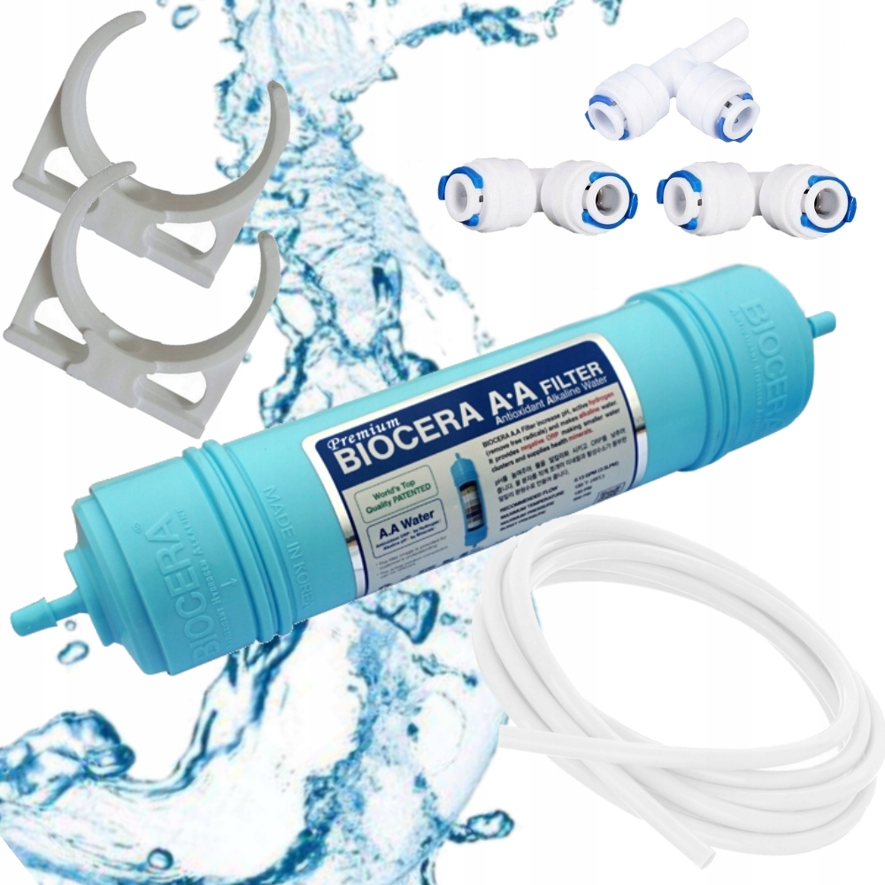Biocera Wkład alkalizujący jonizujący wodę antyoksydacyjny zestaw złączek