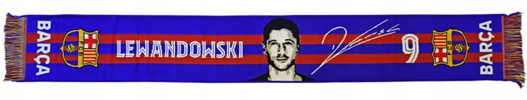 Szalik Barcelona Lewandowski oficjalny licencjonowany