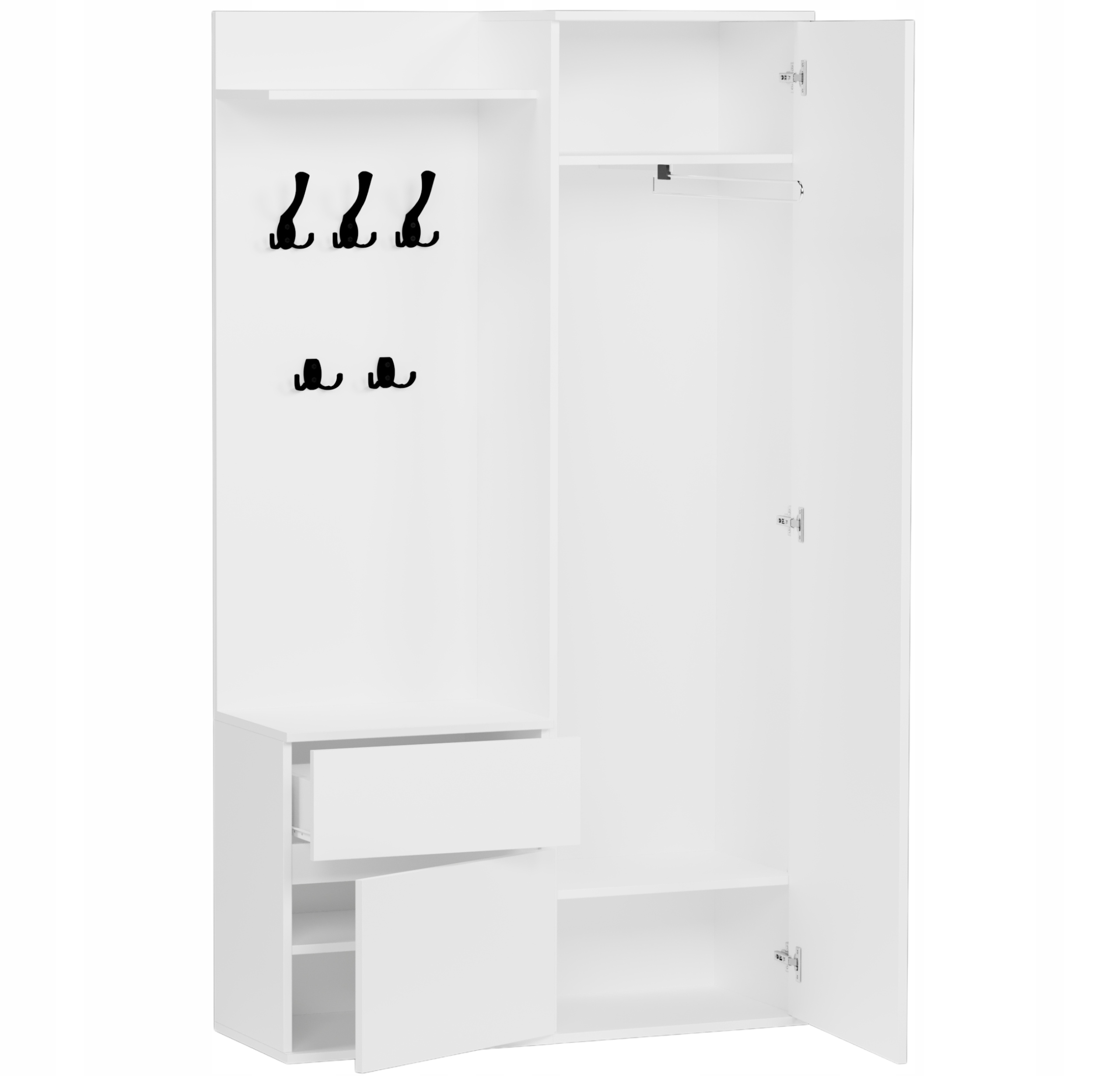 Garderoba szafa lustro wieszak szafka na buty biała V-5 Producent