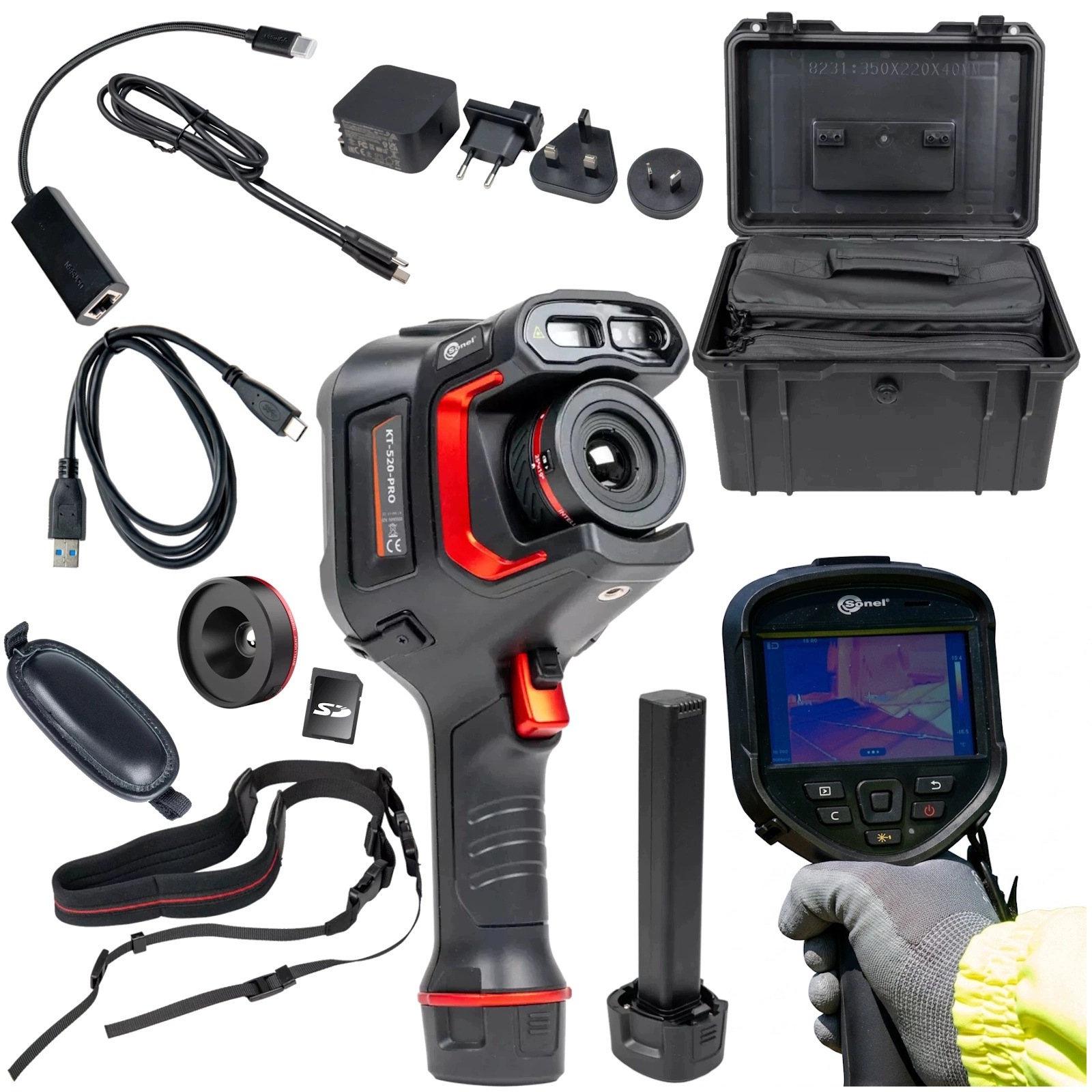 Sonel Termovizní kamera KT-520-PRO (25°x19°) 320 x 240 WMGBKT520PRO