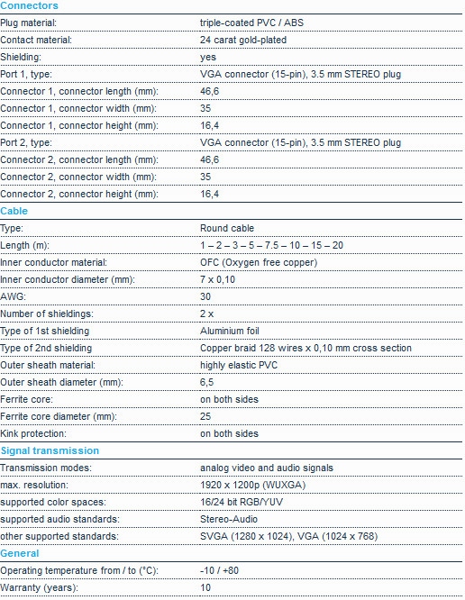CLICKTRONIC Kabel VGA z Audio Jack 3,5mm 3m Marka Clicktronic