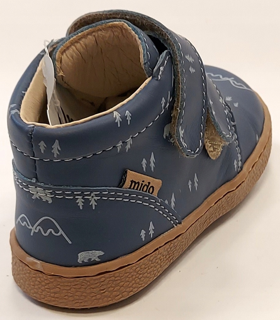 PÓŁBUTY PÓŁWYSOKIE ELASTYCZNE MIĘKKIE NIEBIESKI RZEPY MIDO R 26 W 16,20 CM Bohater / Bajka brak