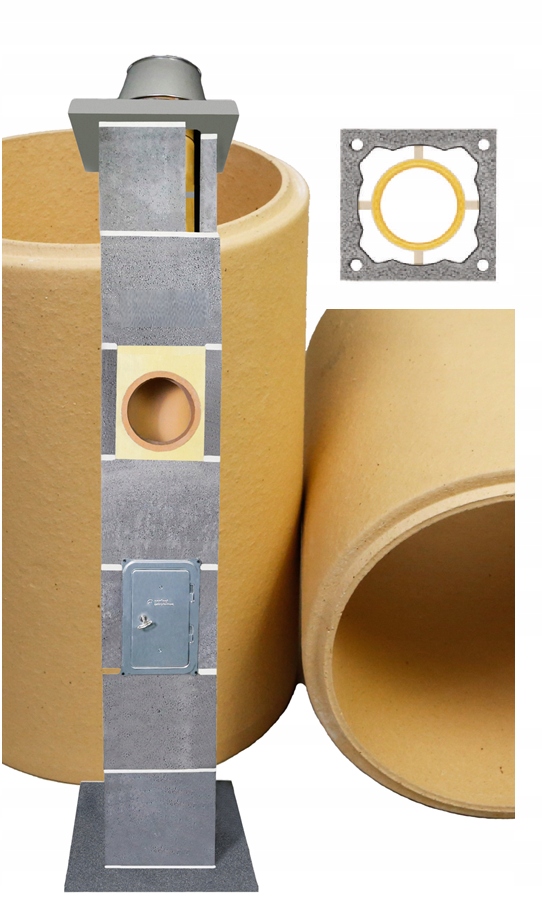 Komin systemowy 10m fi200 standard S ceramiczny spalinowy