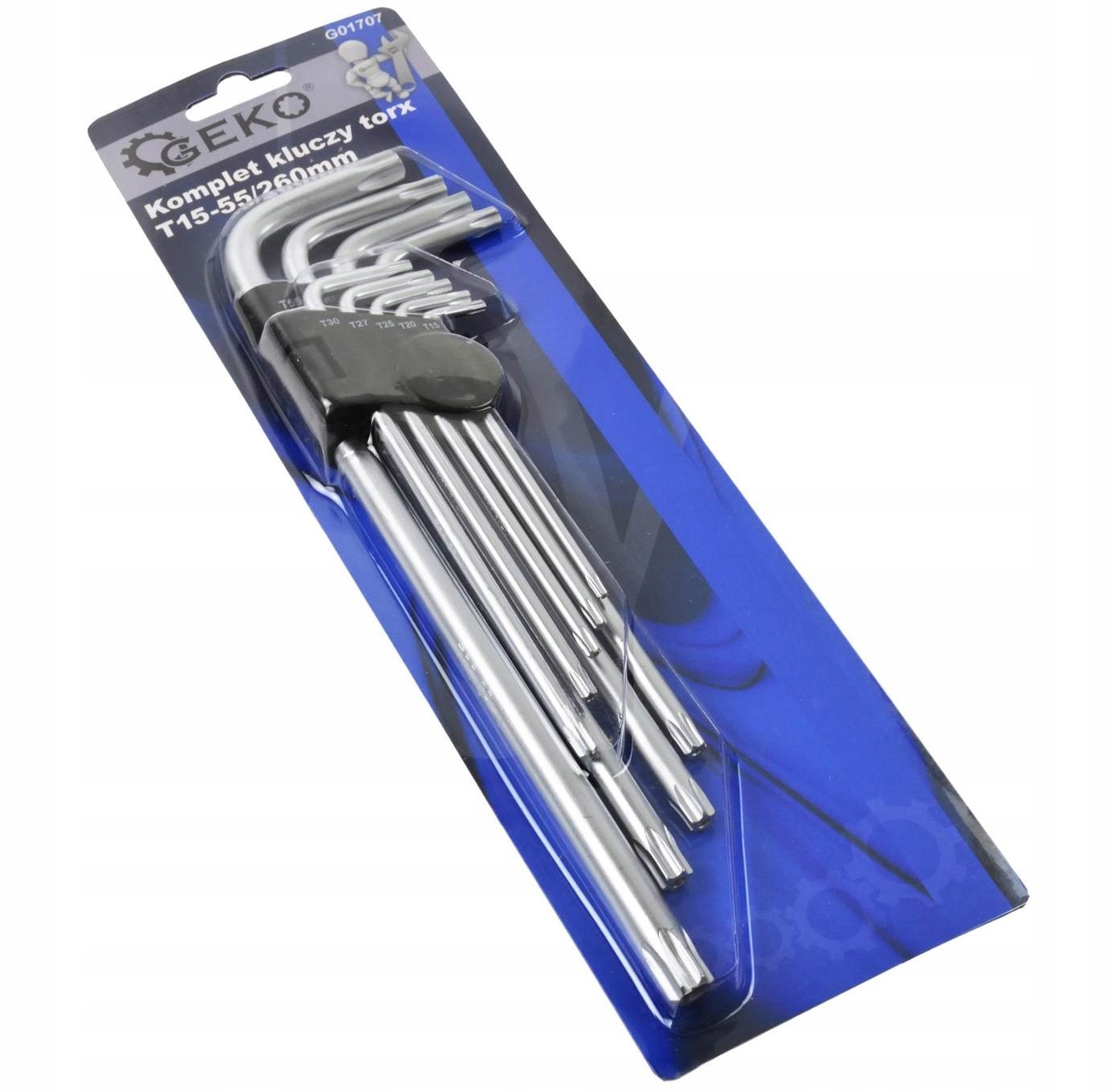 

Klucze Torx 9szt. Zestaw T15-T55 Extra Długie