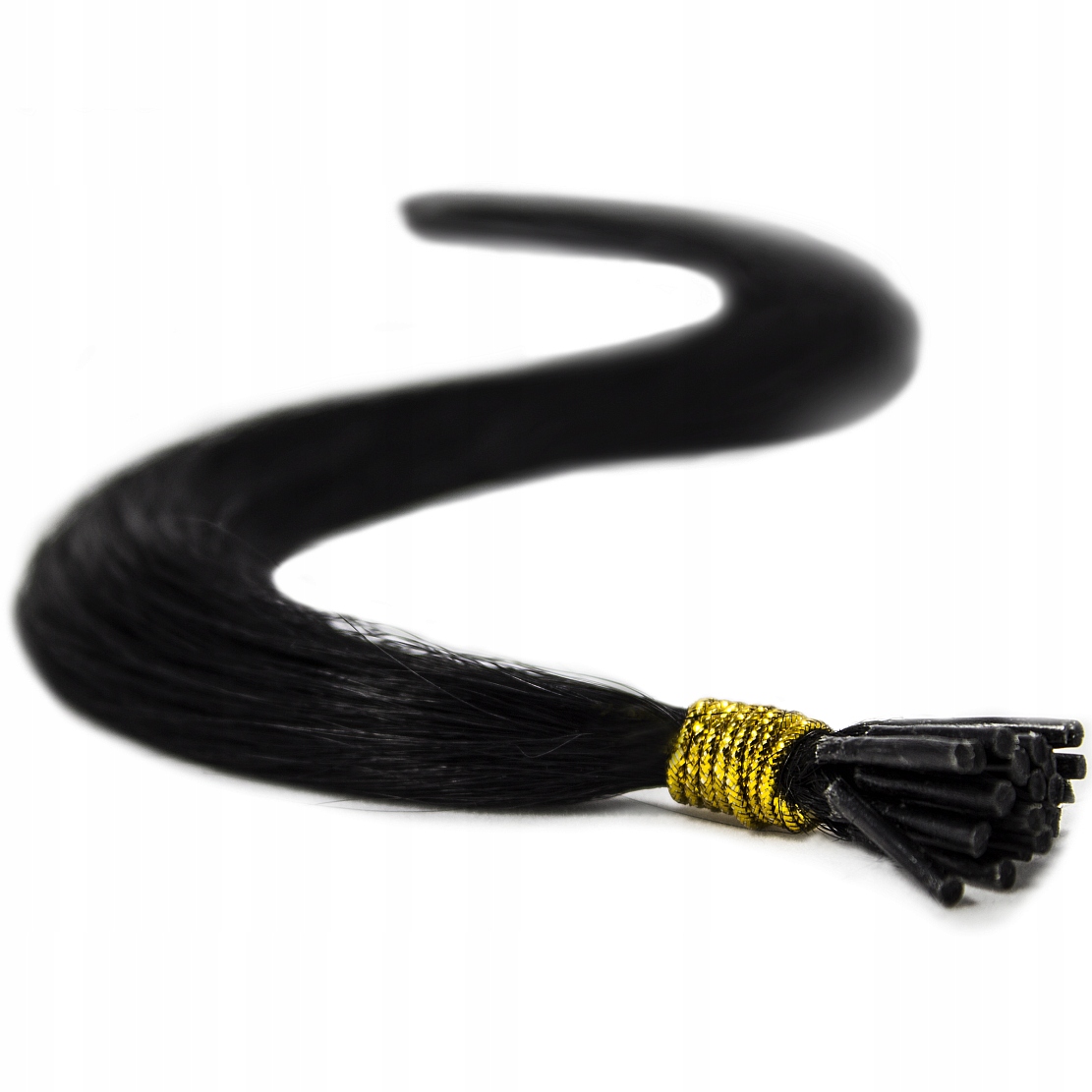 Włosy Na Mikroringi Pasemka 100% Naturalne Mikro Ringi 60 CM czarny 1