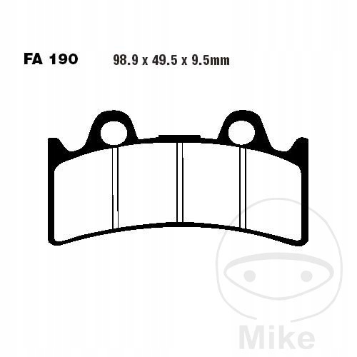 Brzdové doštičky predné Ebc EPFA190HH