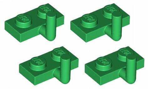 

Lego płytka hak 1x2 zielona 4 szt. 43876 88072 N