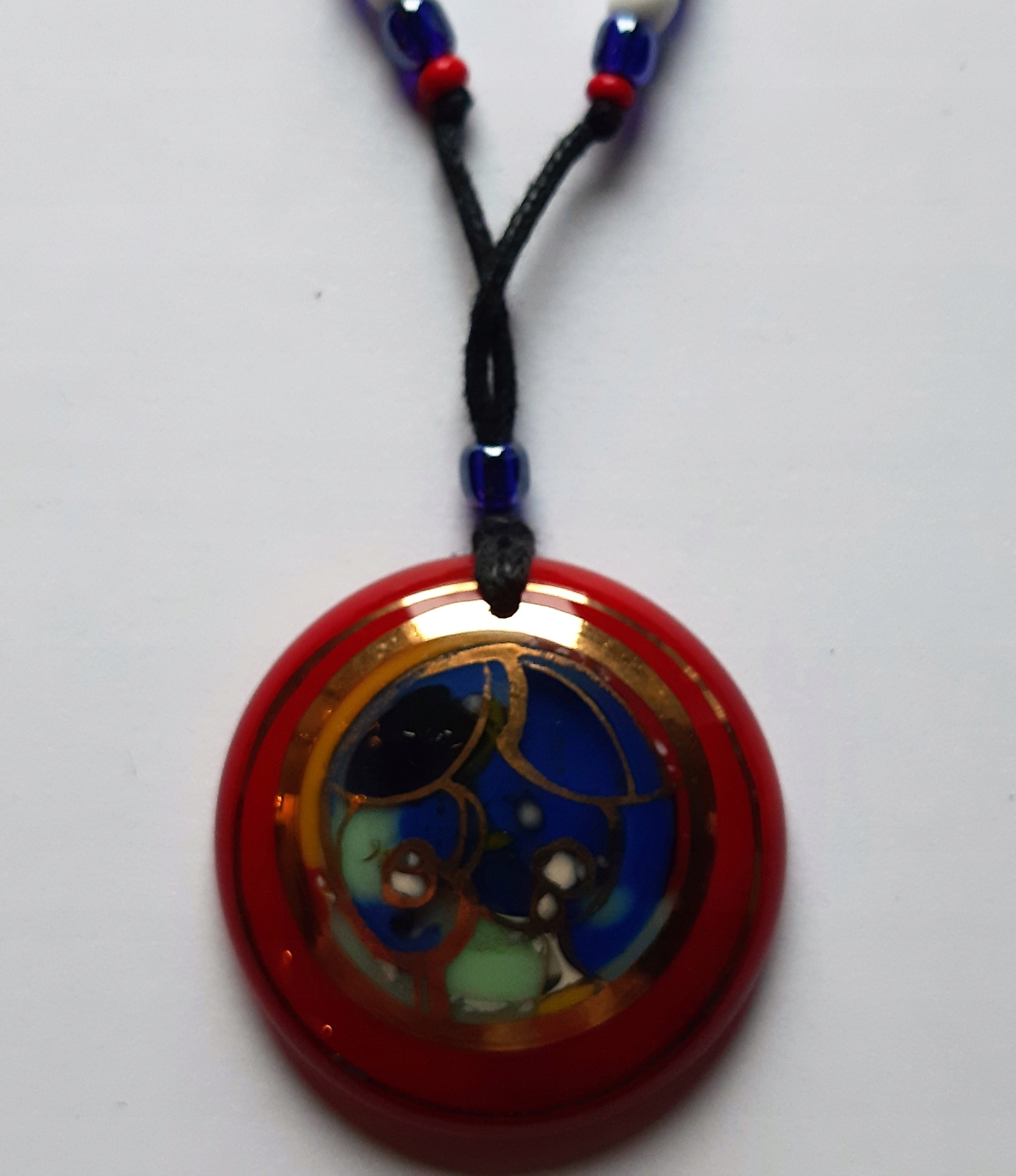 Visačka skleněná Náhrdelník Sklo Benátské dárek Bz