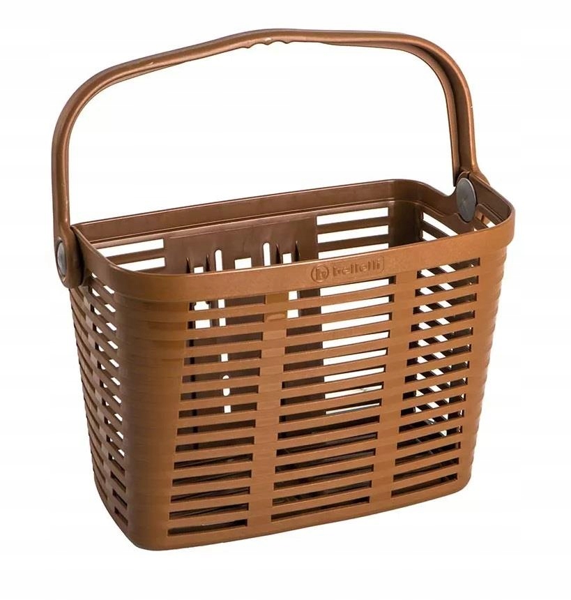 Kosz rowerowy przedni Bellelli brązowy