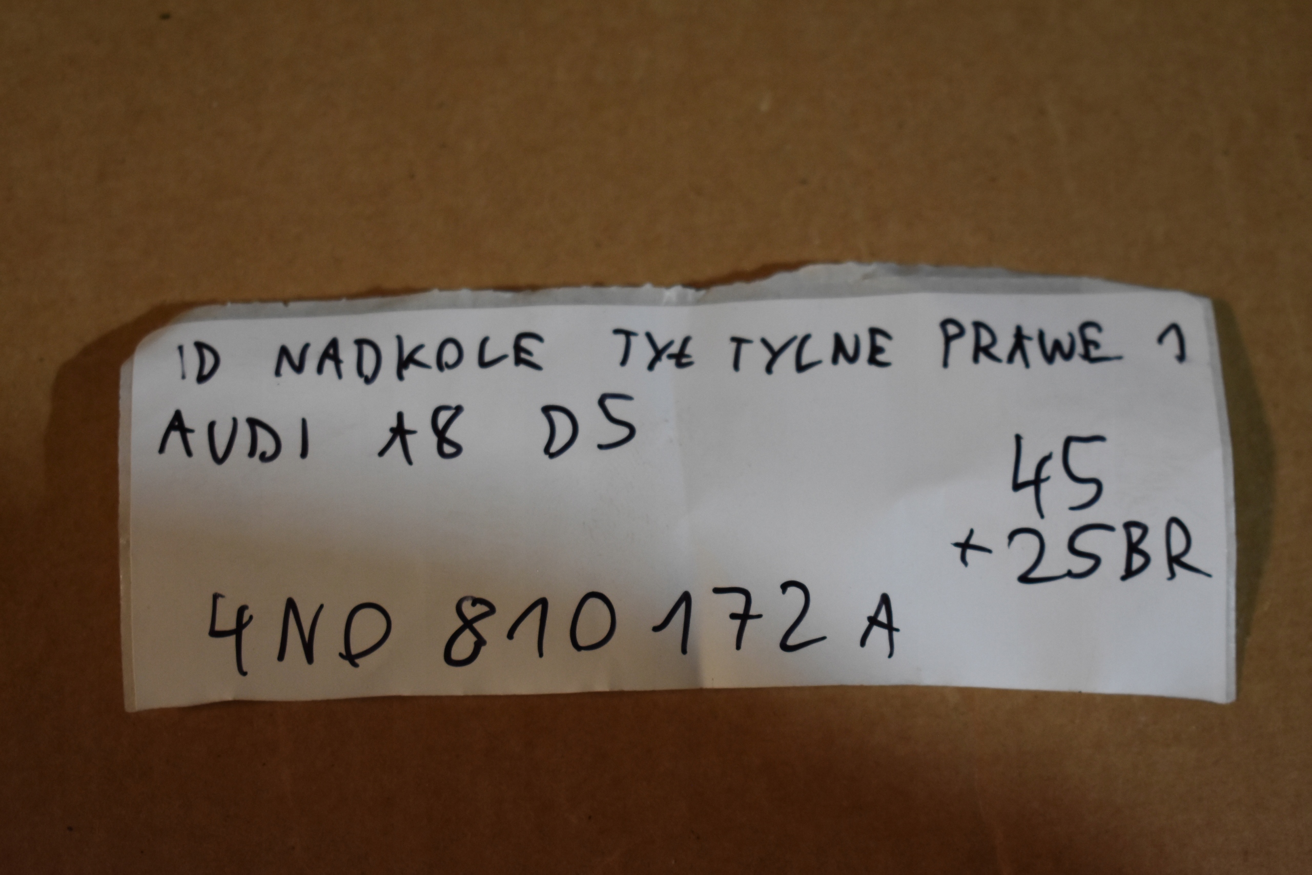IDEALNE mudguard rear part rear. right AUDI A8 D5 1