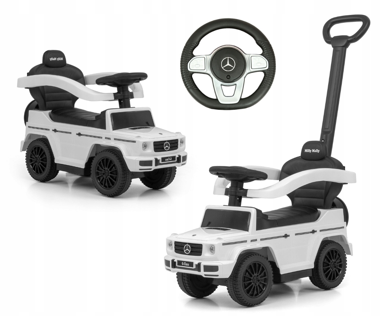 Jeździk Pchacz Milly Mally Mercedes G350d rączka