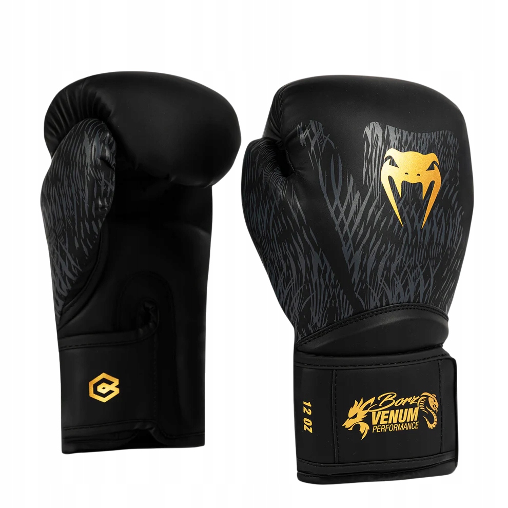 Venum x Chimaev Rękawice Bokserskie Wild Borz Black/Gold 16OZ