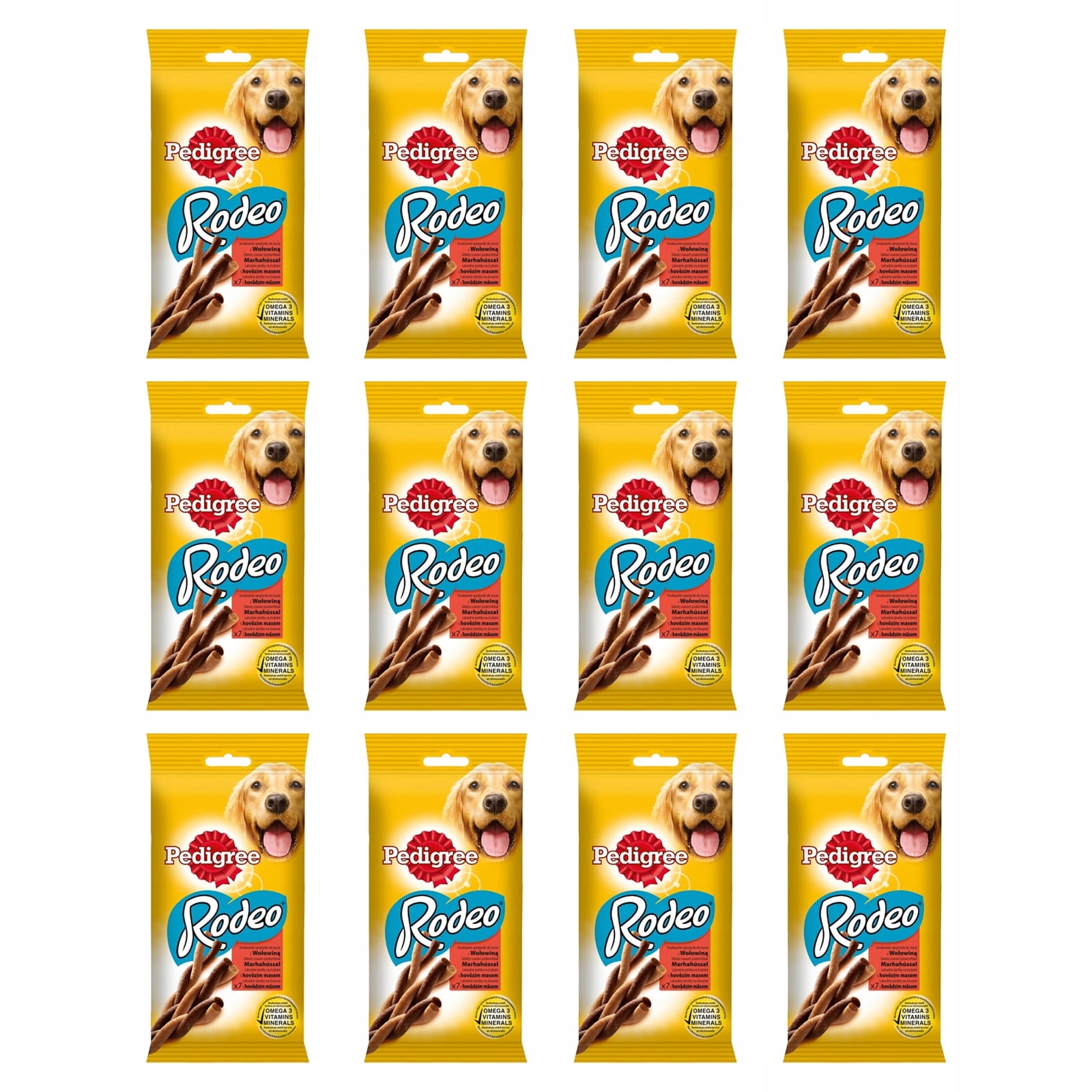 Levně Pamlsek Pedigree Rodeo spirálky s hovězím masem 12 x 123g/7ks