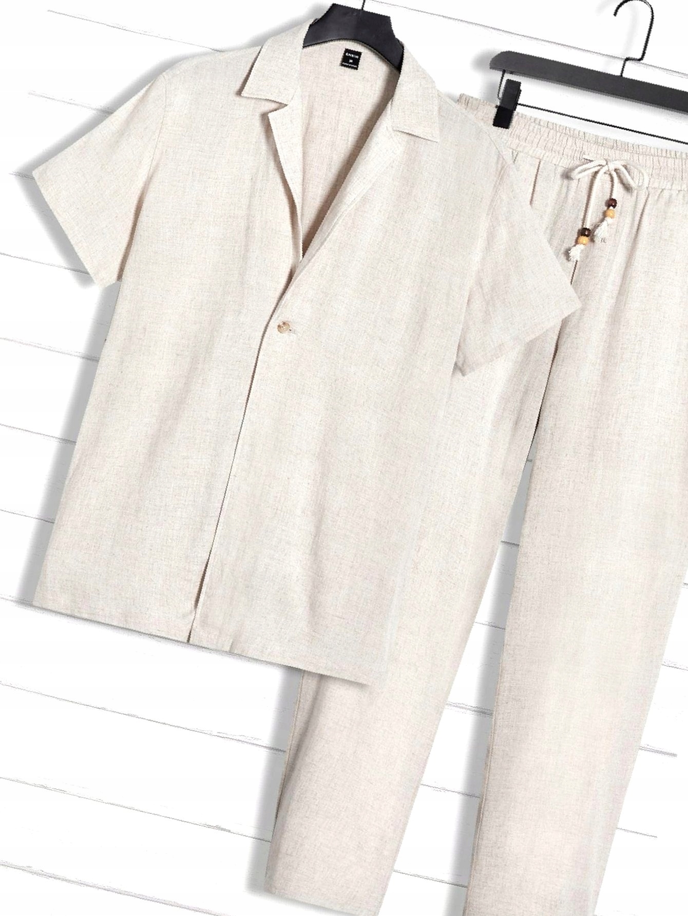 Pánský komplet Kalhoty Bluza Ecru XL