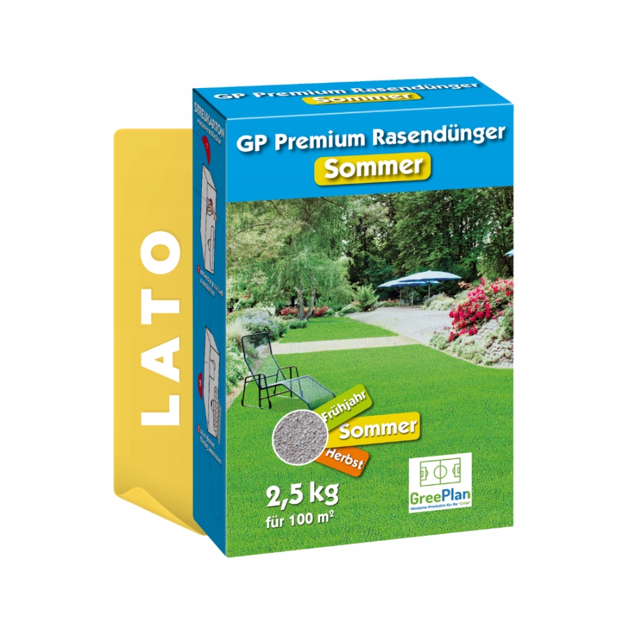 Nawóz do trawnika letni Gp Premium Lato długodziałający Greenplan 2,5 kg