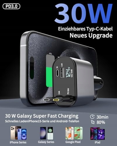 AIMTEL Samochodowa Ładowarka USB C Do iPhone Galaxy AirPods Pixel — miniatura 2