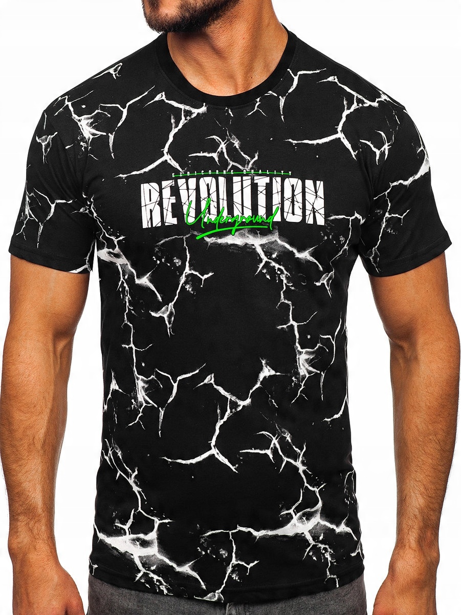 

T-shirt Koszulka Męska Czarna 14717 ROZMIAR_2XL