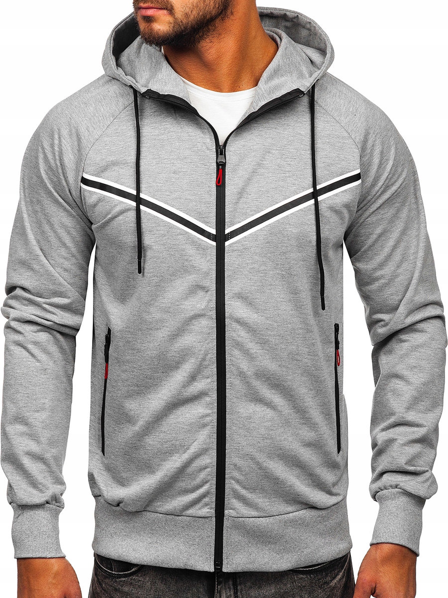 

Bluza Rozpinana Z Kapturem Szara B035 Denley_m