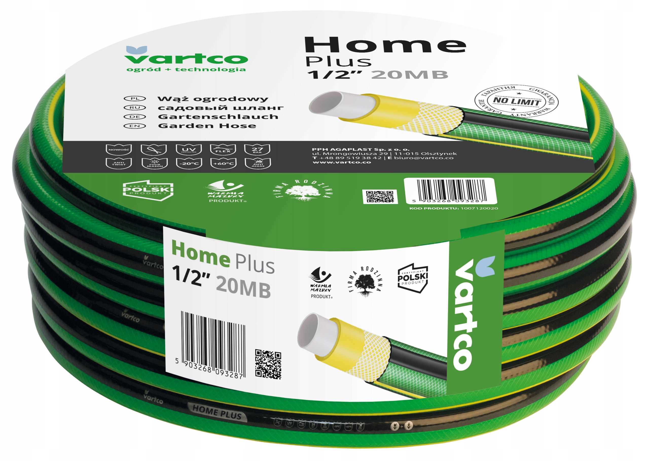 Vartco Home Plus hadice 1'' 20m 4vrstvá Uv
