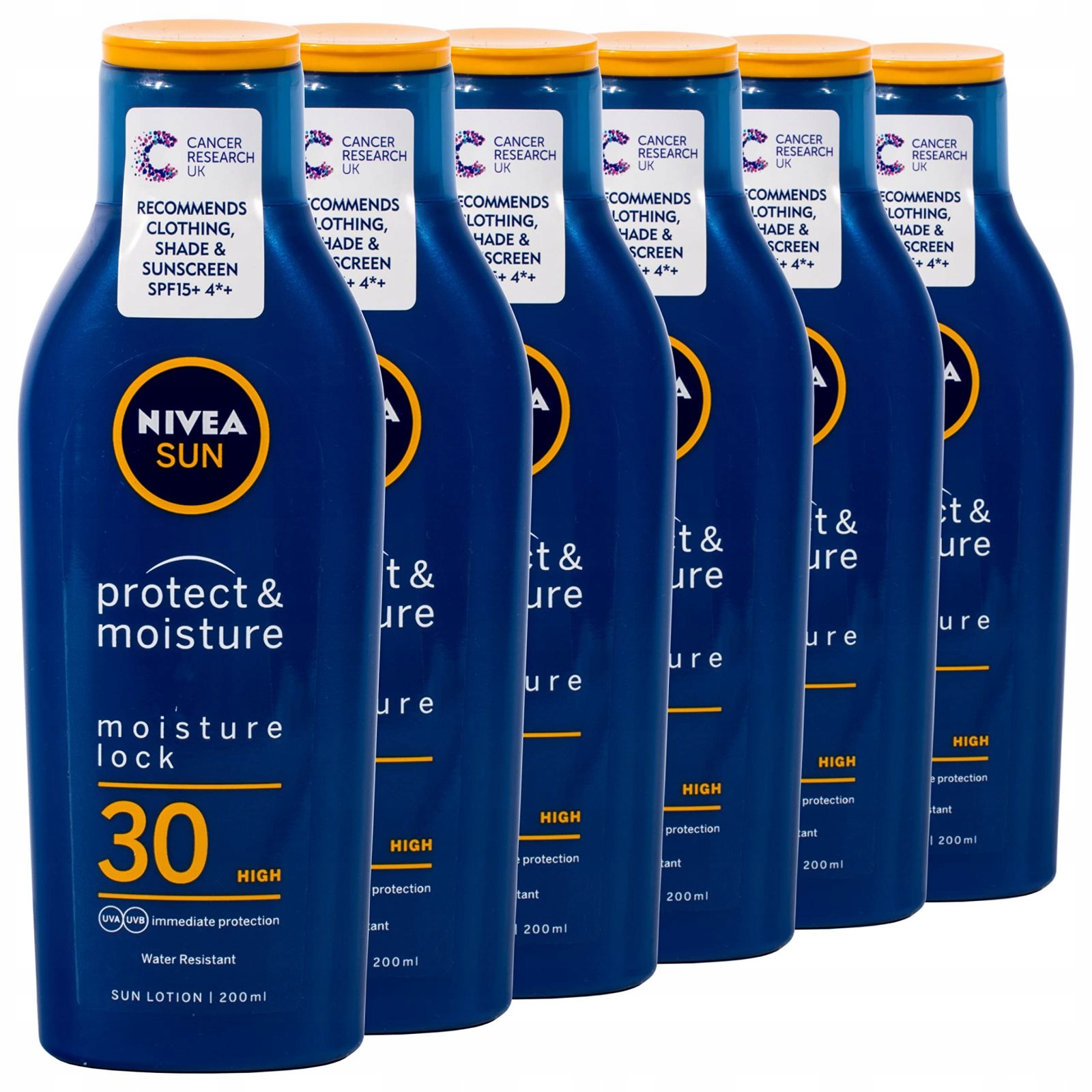 6 x Hydratační opalovací mléko Nivea Sun Of 30 (vysoká ochrana) 200 ML