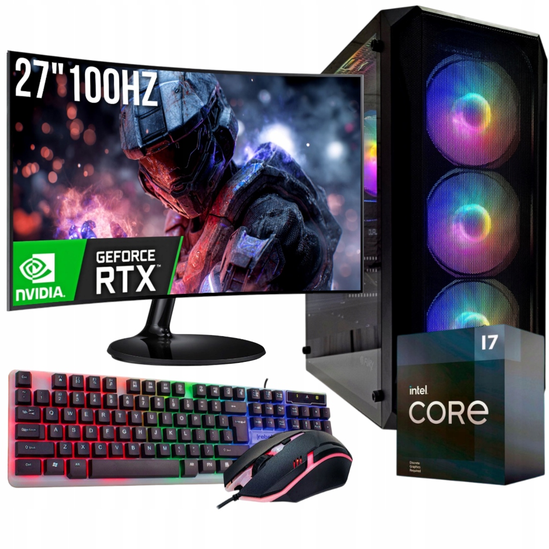 Herní Set 27" |Intel i7| 32GB|2TB Ssd| Rtx 5060TI 16GB| WiFi Win 11