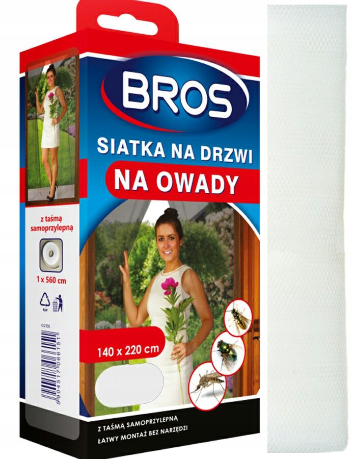 

Siatka Na Drzwi Moskitiera Na Owady Bros 140x220