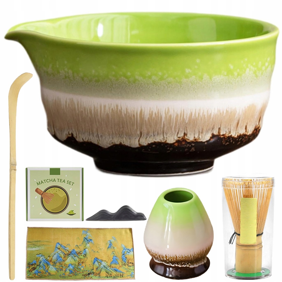 Levně Sada Na Matcha S Mísou A Lžící, Bambusový Čajový Obřad