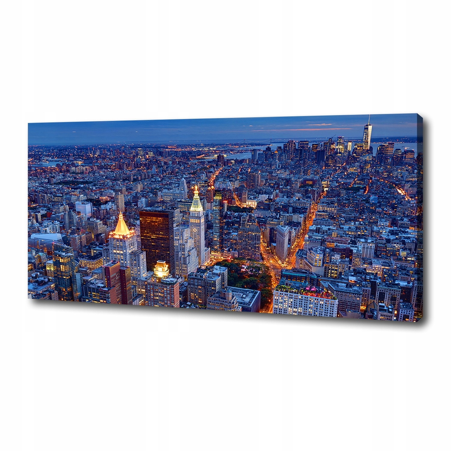 

Foto obraz na płótnie Manhattan nocą 125x50 cm