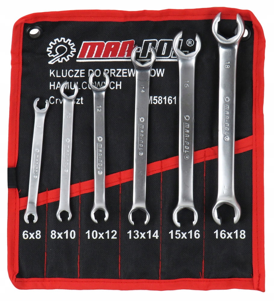 KLUCZE DO PRZEWODÓW HAMULCOWYCH PÓŁOTWARTE 6-18mm Marka inna