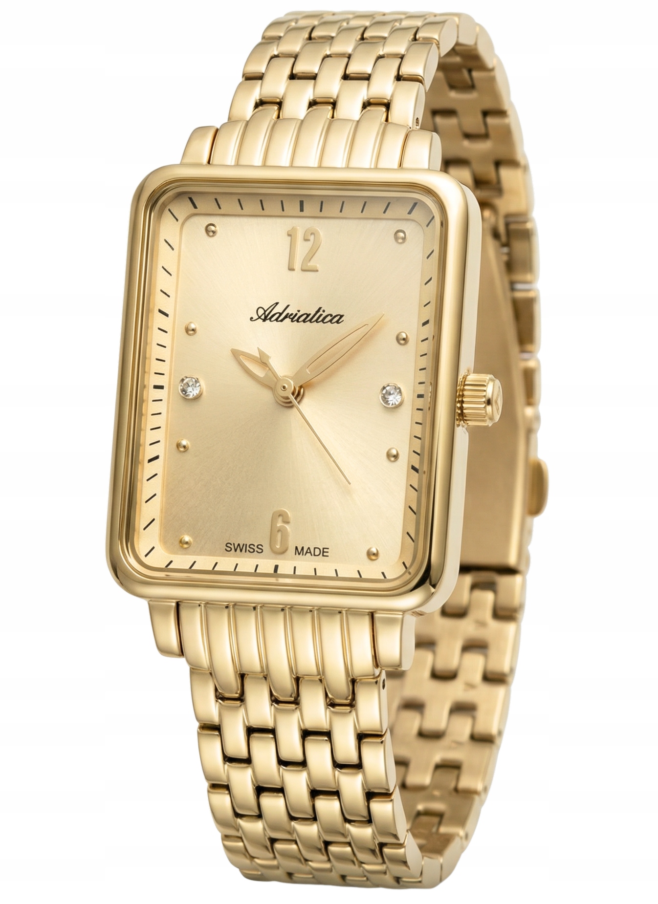 Nové Originální dámské hodinky Adriatica A3829.1171Q zlaté zirkony